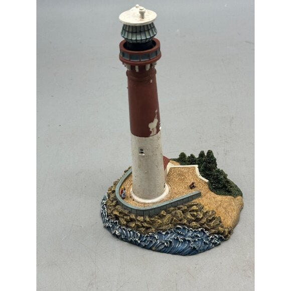 Red & White Lighthouse Figurine Decor Model sea trees collection 6.25" READ - Picture 4 of 5